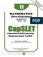Mathematics (Pre-Calculus) : Capsulized Self-Learning Empowerment Toolkit