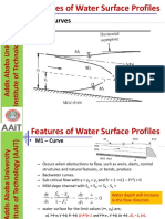Features of Water Surface Profiles: - M - Curves