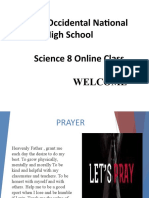Misamis Occidental National High School Science 8 Online Class Welcome