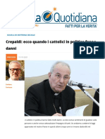 Crepaldi: Ecco Quando I Cattolici in Politica Fanno Danni