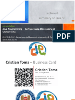 Summary of Java SE: Java Programming - Software App Development