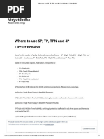 Where To Use SP, TP, TPN and 4P Circuit Breaker - VidyutBodha