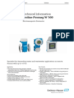 Technical Information Proline Promag W 500: Electromagnetic Flowmeter