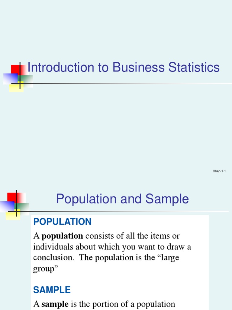 Introduction To Business Statistics (Graphical Stats) | PDF | Level Of ...