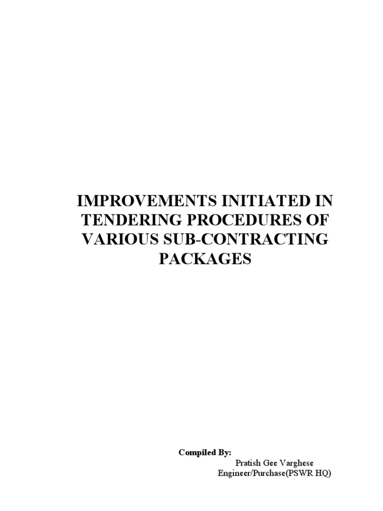 Optimizing Tendering Procedures in Power Sector | PDF | Nature