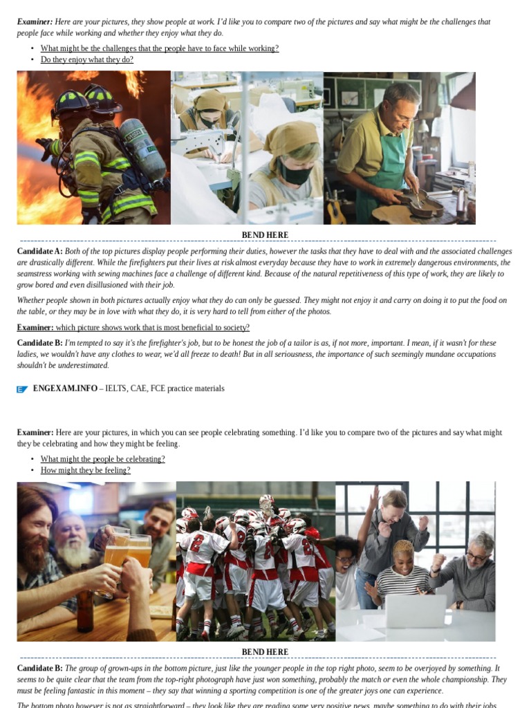 CAE Speaking Part 2, Set 2 | PDF | Sewing | Cognition