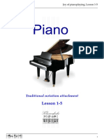 Course Piano Lesson 1-5 Music in Traditional Notation