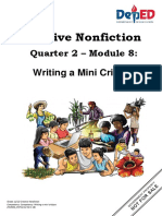 Creative Nonfiction: Quarter 2 - Module 8