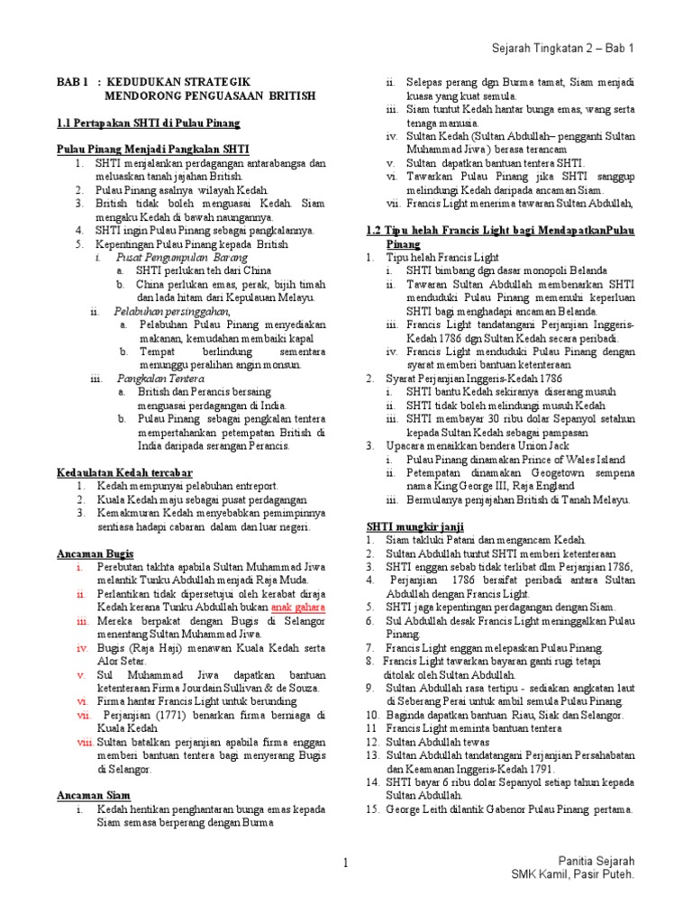 Sejarah Tingkatan 2 Bab 1