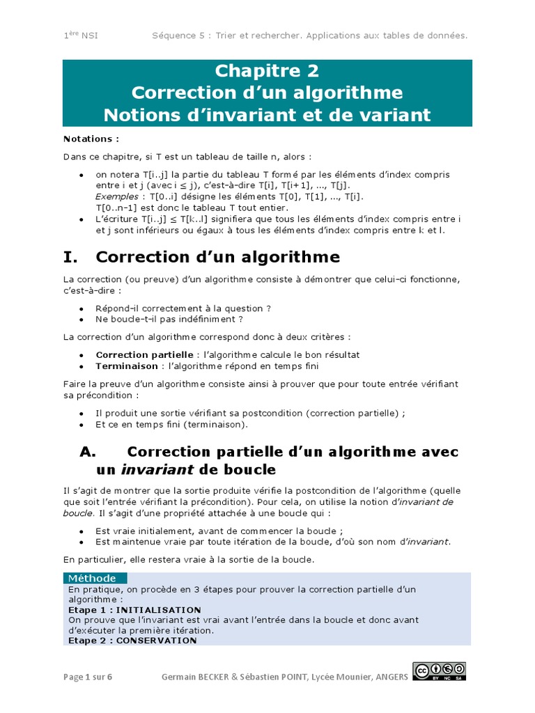 Correction d'algorithmes en NSI | PDF | Structure de contrôle ...