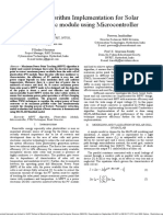 MPPT Algorithm Implementation for Solar Photovoltaic module using Microcontroller