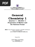 General Chemistry Module 1 Republic of The Philippines