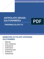 Antifolate Drugs: Sulfonamides: Pharmacology Iv