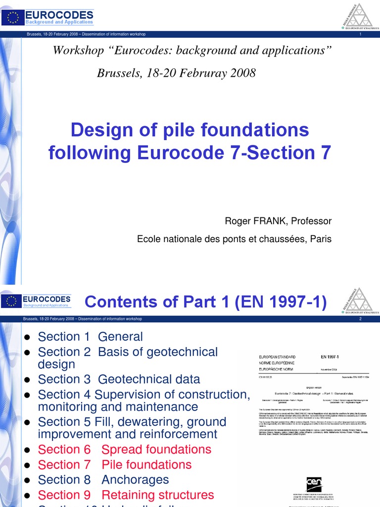 Eurocode 7 Pile Design Workshop Insights | PDF | Deep Foundation ...