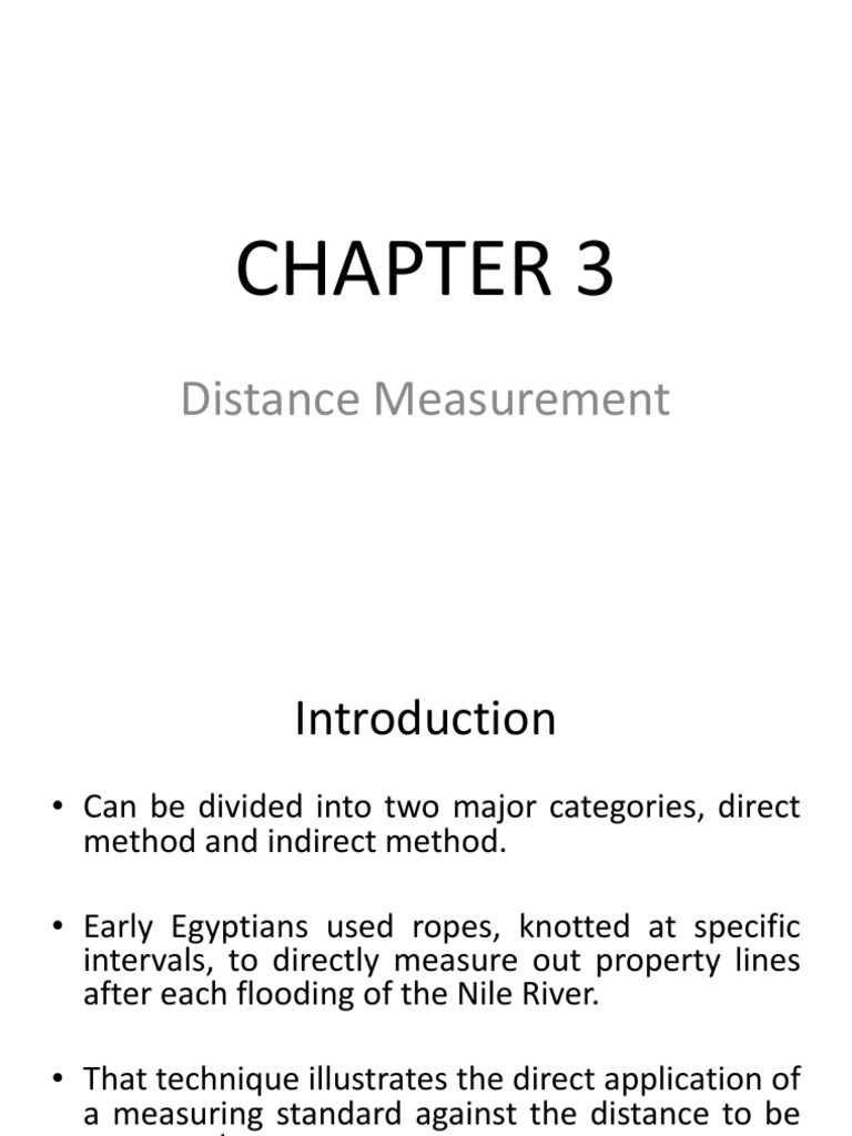 Distance Measurement Techniques Explained | PDF | Surveying | Slope