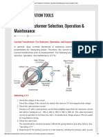 Current Transformer Selection, Operation & Maintenance Instrumentation Tools