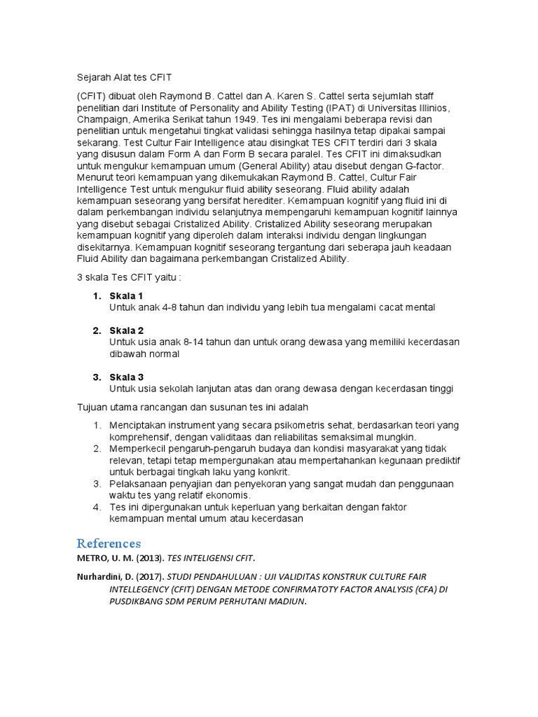 Sejarah alat tes cfit pdf