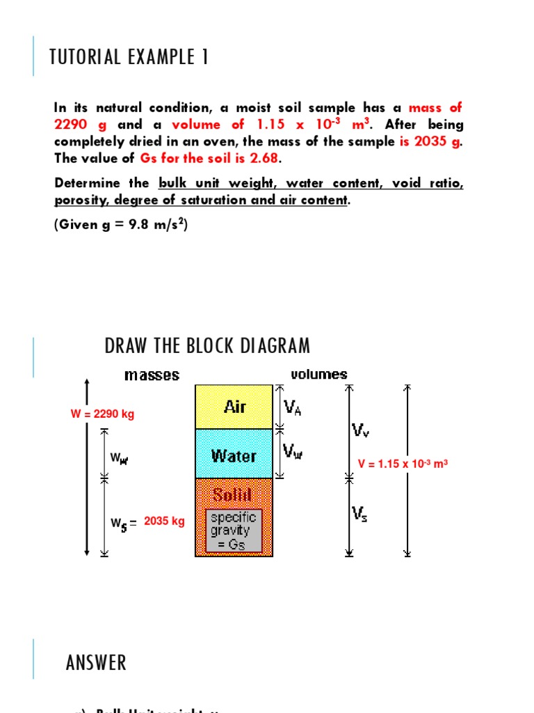Week 4 WeightVolume Relationship PDF Continuum Mechanics Natural