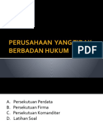 A. Perusahaan Yang Tidak Berbadan Hukum