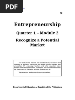 Entrepreneurship Module 2 - Recognize-a-Potential-Market - v2