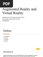 Augmented Reality and Virtual Reality