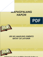 Unang Grupo Uri NG Maikling Kwento