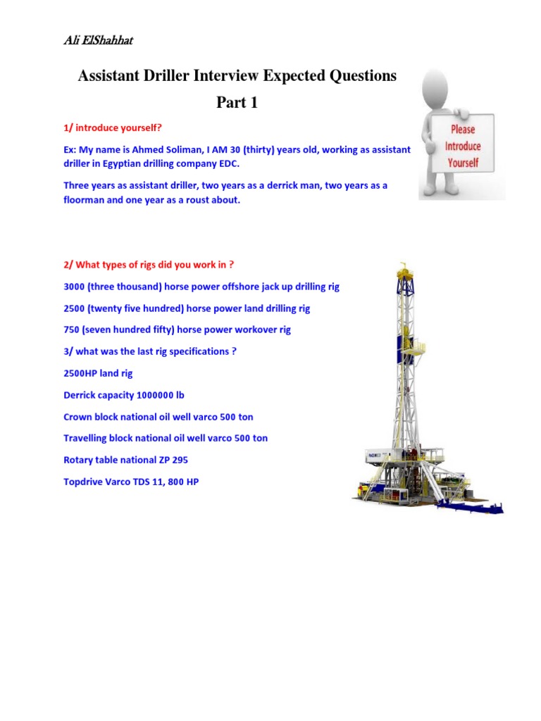 DRLR ADquestions Part1 PDF Pump Drilling Rig