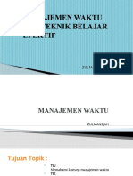 3.1 Manajemen Waktu & Teknik Belajar Efektif