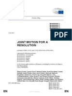Joint Motion For A Resolution: European Parliament