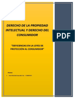 Derecho Al Consumidor - D. A La Propiedad Intelectual y D. Al Consumidor