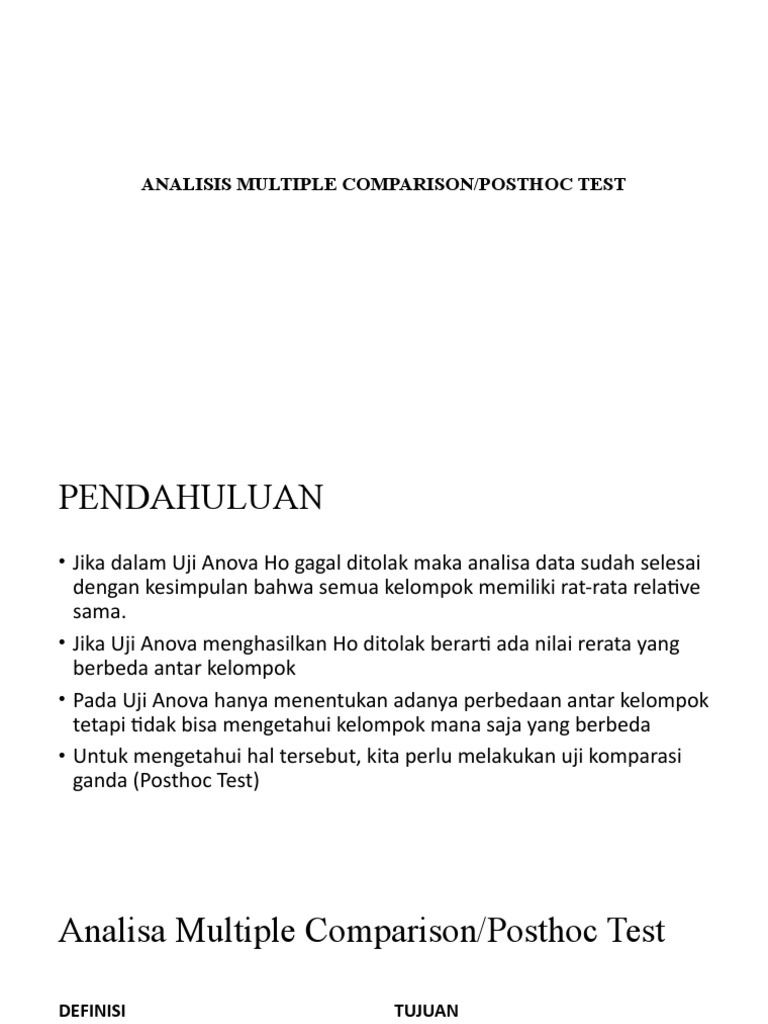 Analisis Uji Perbandingan Berganda | PDF