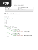 Bda Experiment 5: Roll No. A-52 Name: Janmejay Patil Class: BE-A Batch: A3 Date of Experiment: Date of Submission Grade