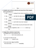 1-Complete Each Sentence Using The Past Tense Form of The Irregular Verb in Parentheses