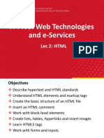 IT4409: Web Technologies and E-Services: Lec 2: HTML