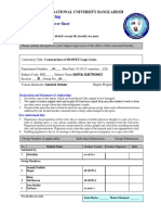 Faculty of Engineering: Laboratory Report Cover Sheet