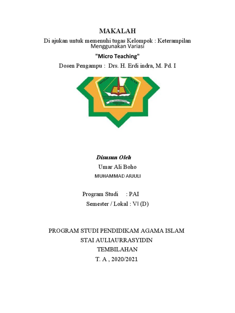 Keterampilan Variasi Pembelajaran PAI | PDF