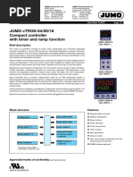 JUMO cTRON 04/08/16 Compact Controller With Timer and Ramp Function