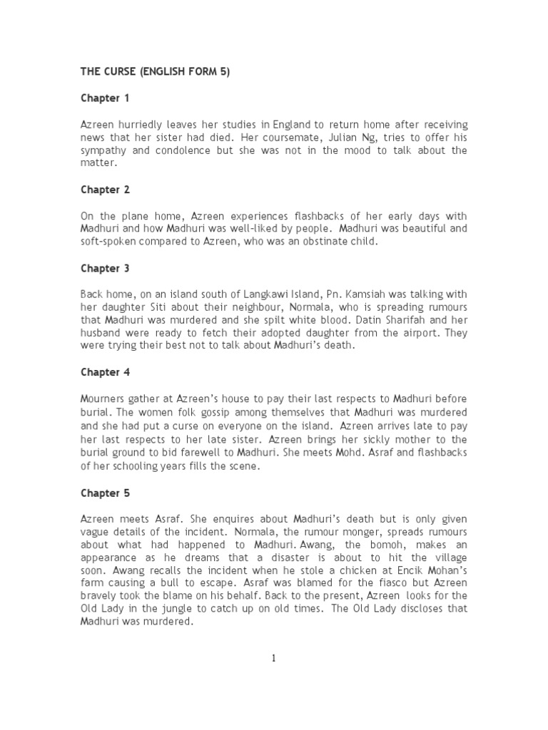 The Curse Form 5 | PDF