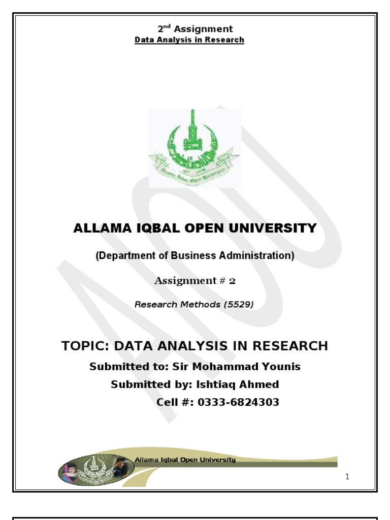 Data Analysis In Research Pdf Data Analysis Statistics