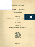 Historia de La Medicina Peruana - La Medicina en El Virreinato (Volumen II) (Parte 1)
