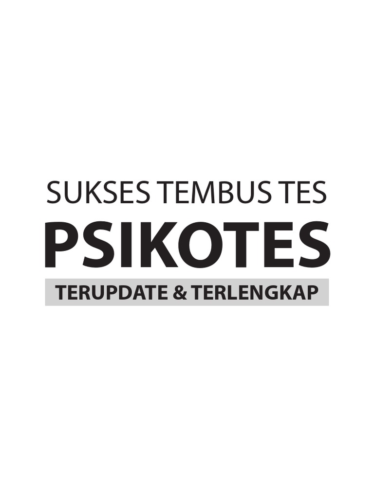 Sukses Tembus Tes Psikotes Extra Bonus PDF