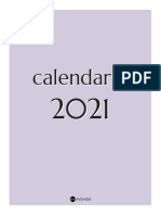8va Avenida Calendario 2021 Dom 1