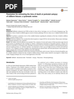 2019 Parameters For Estimating The Time of Death at Perinatal Autopsy of Stillborn Fetuses, A Systematic Review