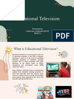 Educational Television: Presented By: Capistrano, Stephanie Kyle M. HRST-31