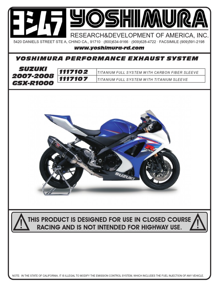 Disassembly, Installation and Wiring Instructions for a Yoshimura Full