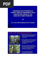 Regeneration Dynamics of Forest Trees in Permanent Field Laboratory Areas at Mt. Makiling Forest Reserve