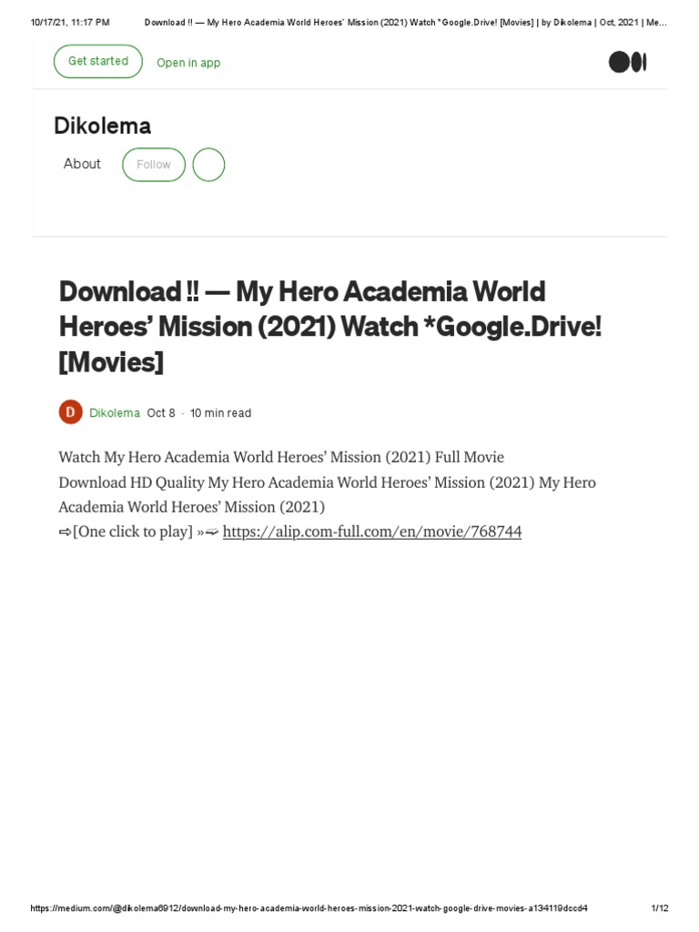 My Hero Academia World Heroes' Mission (2021) Watch Google Drive