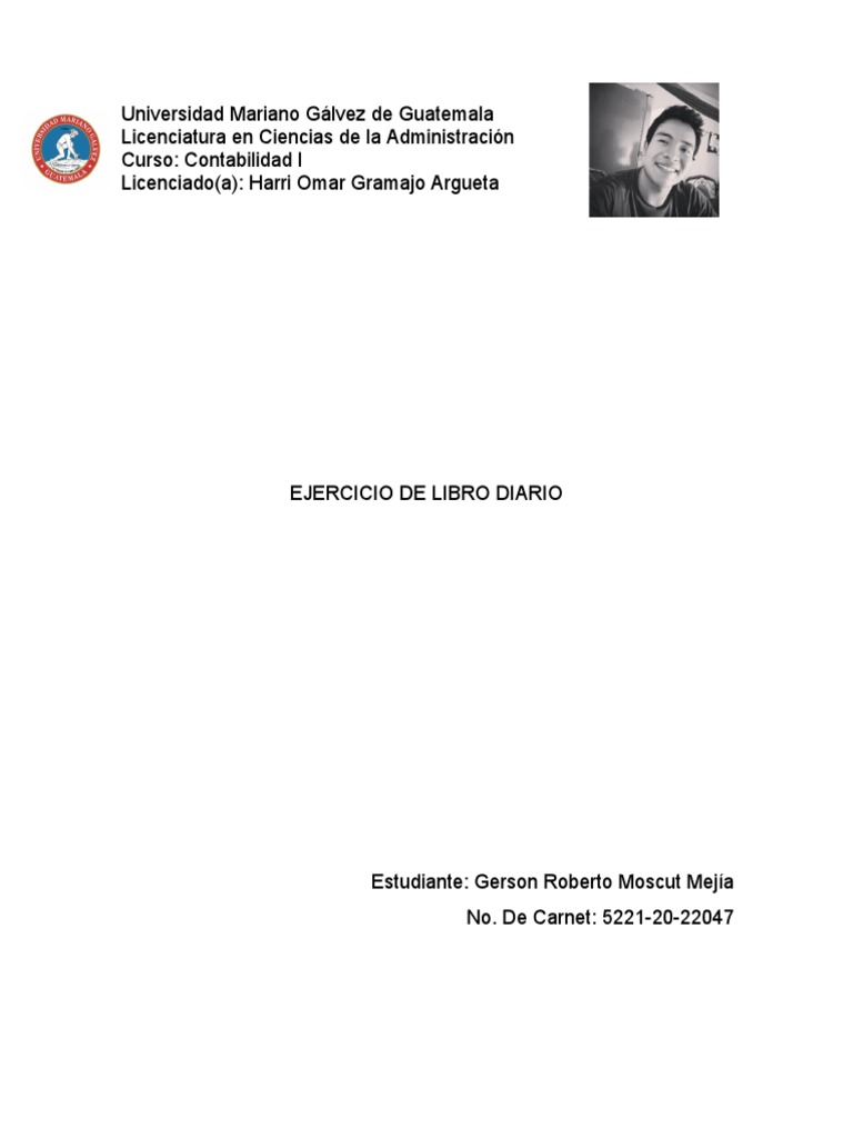 Ejercicio De Libro Diario Pdf