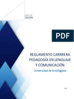 2020 Reglamento de Pedagogía en Lenguaje y Comunicación Rediseño