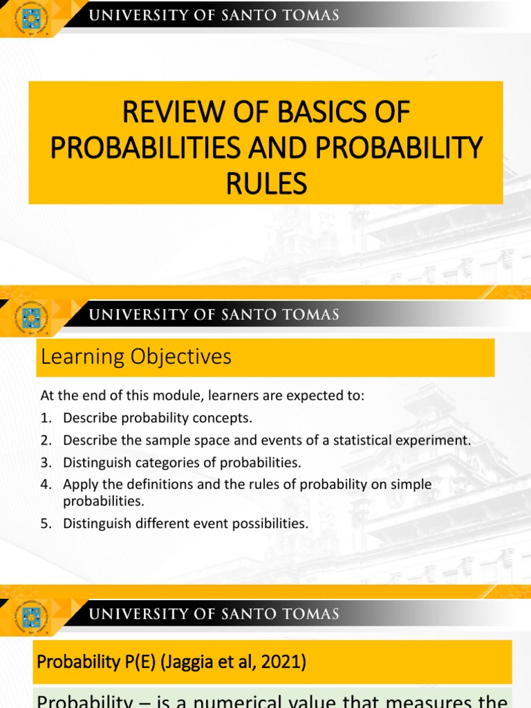 Module 4 Review of Basic Probabilities and Probability Rules-Converted ...
